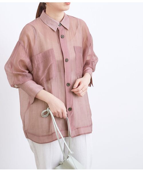 セール Web限定 シアーオーバーシャツ シャツ ブラウス Adam Et Rope アダム エ ロペ ファッション通販 タカシマヤファッションスクエア