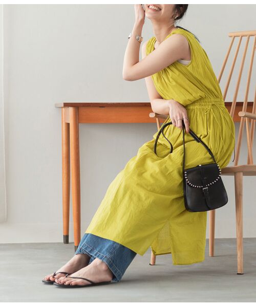 セール Web限定 インド綿ギャザーマキシワンピース ワンピース Adam Et Rope アダム エ ロペ ファッション通販 タカシマヤファッションスクエア