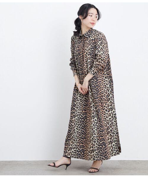 セール Ganni Printed Cotton Poplin Maxi Dress ワンピース Adam Et Rope アダム エ ロペ ファッション通販 タカシマヤファッションスクエア