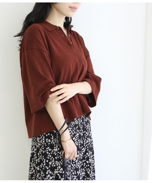 セール 山形コットンニットポロ ポロシャツ Adam Et Rope アダム エ ロペ ファッション通販 タカシマヤファッションスクエア