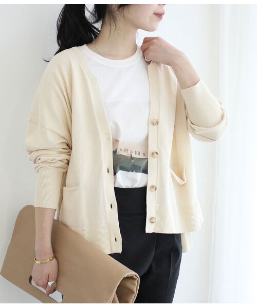 一部店舗限定 スリットネックカーディガン カーディガン ボレロ Adam Et Rope アダム エ ロペ ファッション通販 タカシマヤファッションスクエア