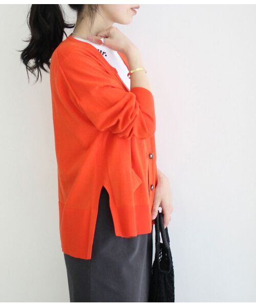 一部店舗限定 スリットネックカーディガン カーディガン ボレロ Adam Et Rope アダム エ ロペ ファッション通販 タカシマヤファッションスクエア