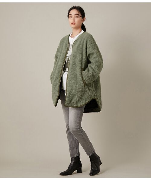 【WEB限定】ECキルトボアリバーシブルコート