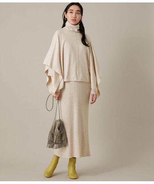 セール セットアイテム ポンチョ付きニットワンピース ワンピース Adam Et Rope アダム エ ロペ ファッション通販 タカシマヤファッションスクエア