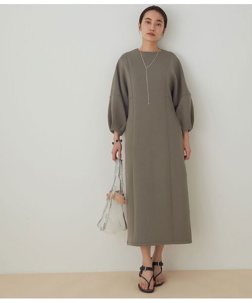 セール 洗える Web限定 ダンボールボリュームワンピース ワンピース Adam Et Rope アダム エ ロペ ファッション通販 タカシマヤファッションスクエア