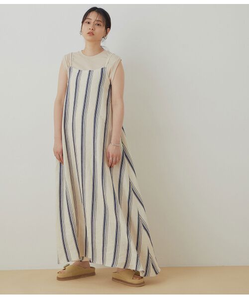セール Missing You Already Stripe Strap Dress ワンピース Adam Et Rope アダム エ ロペ ファッション通販 タカシマヤファッションスクエア