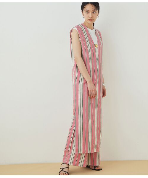 セール 洗える 深vネックストライプワンピース ワンピース Adam Et Rope アダム エ ロペ ファッション通販 タカシマヤファッションスクエア