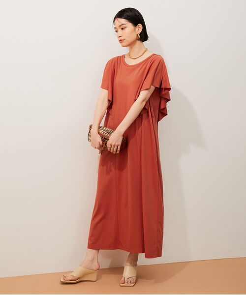 セール アウトレット店舗 Web限定 ラッフルスリーブワンピース ワンピース Adam Et Rope アダム エ ロペ ファッション通販 タカシマヤファッションスクエア