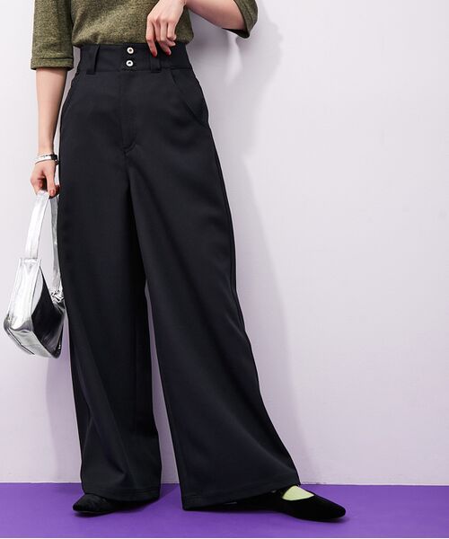 店内全品ﾎﾟｲﾝﾄ2倍!! アダムエロペ ADAM ET ROPE ワイドパンツ - 通販 