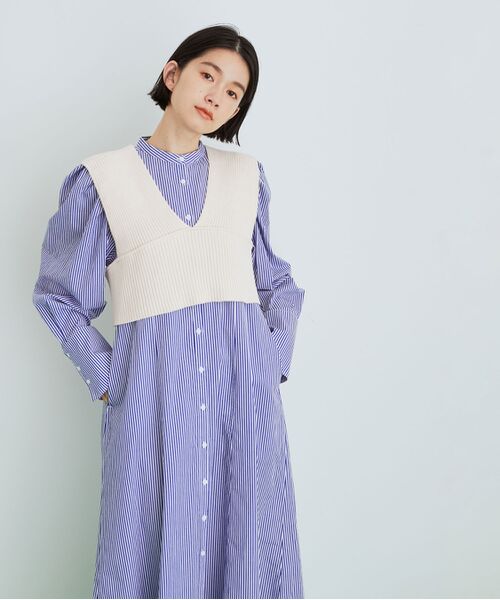 セール 一部直営店舗 Web限定 ビスチェコンビシャツワンピース ワンピース Adam Et Rope アダム エ ロペ ファッション通販 タカシマヤファッションスクエア