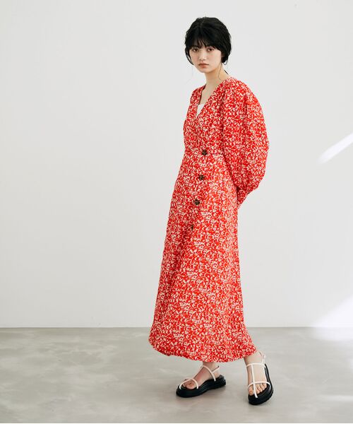 【GANNI】Printed Light Crepe OP