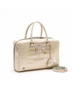 Accesoires De Mademoiselle / アクセソワ・ドゥ・マドモワゼル ボストンバッグ | ヴィッテリグリシャムウェンディ/クリスタルソーイングボストン28cm　GOLD