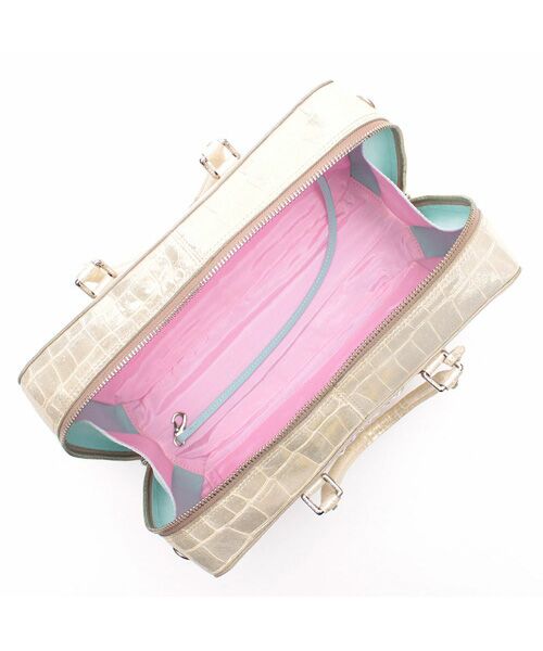 Accesoires De Mademoiselle / アクセソワ・ドゥ・マドモワゼル ボストンバッグ | ヴィッテリグリシャムウェンディ/クリスタルソーイングボストン28cm GOLD | 詳細2