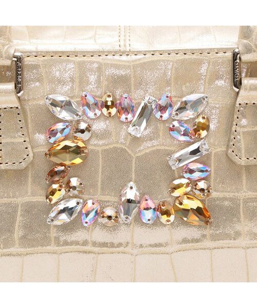 Accesoires De Mademoiselle / アクセソワ・ドゥ・マドモワゼル ボストンバッグ | ヴィッテリグリシャムウェンディ/クリスタルソーイングボストン28cm GOLD | 詳細4