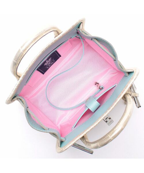 Accesoires De Mademoiselle / アクセソワ・ドゥ・マドモワゼル トートバッグ | ヴィッテリグリシャムウェンディ/クリスタルソーイング前金具付トート20cm GOLD | 詳細2