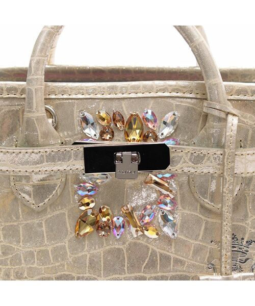 Accesoires De Mademoiselle / アクセソワ・ドゥ・マドモワゼル トートバッグ | ヴィッテリグリシャムウェンディ/クリスタルソーイング前金具付トート20cm GOLD | 詳細4