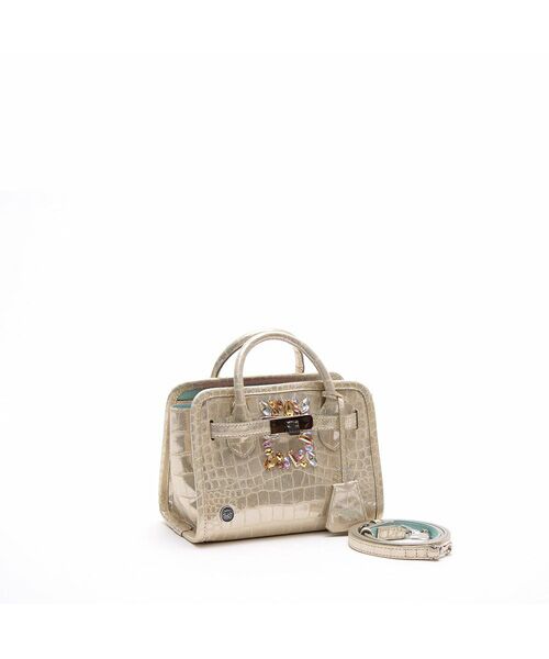 Accesoires De Mademoiselle / アクセソワ・ドゥ・マドモワゼル トートバッグ | ヴィッテリグリシャムウェンディ/クリスタルソーイング前金具付トート20cm GOLD(GOLD)