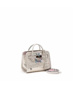 Accesoires De Mademoiselle / アクセソワ・ドゥ・マドモワゼル トートバッグ | ヴィッテリグリシャムウェンディ/クリスタルソーイング前金具付トート20cm　PLATINUM