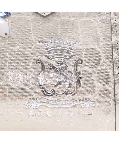 Accesoires De Mademoiselle / アクセソワ・ドゥ・マドモワゼル トートバッグ | ヴィッテリグリシャムウェンディ/クリスタルソーイング前金具付トート20cm PLATINUM | 詳細5