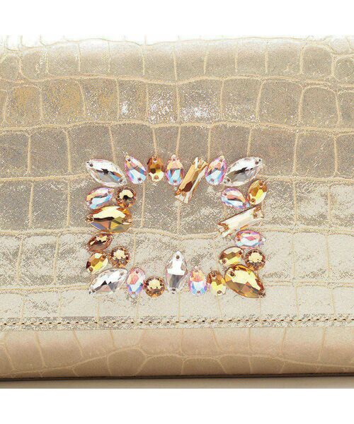 Accesoires De Mademoiselle / アクセソワ・ドゥ・マドモワゼル ショルダーバッグ | ヴィッテリグリシャムウェンディ/クリスタルソーイングクラッチショルダー GOLD | 詳細4