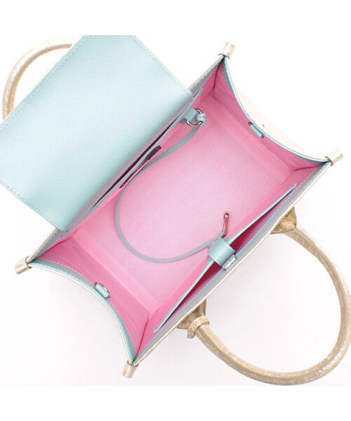 Accesoires De Mademoiselle / アクセソワ・ドゥ・マドモワゼル トートバッグ | ヴィッテリグリシャムウェンディ/クリスタルソーイングヘリ巻きトート25cm　GOLD | 詳細2