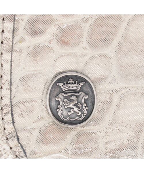 Accesoires De Mademoiselle / アクセソワ・ドゥ・マドモワゼル トートバッグ | ヴィッテリグリシャムウェンディ/クリスタルソーイングヘリ巻きトート25cm PLATINUM | 詳細5