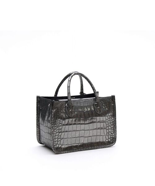 Accesoires De Mademoiselle / アクセソワ・ドゥ・マドモワゼル トートバッグ | ヴィッテリグリシャムウェンディ/クリスタルソーイングヘリ巻きトート25cm　GUNMETAL | 詳細3