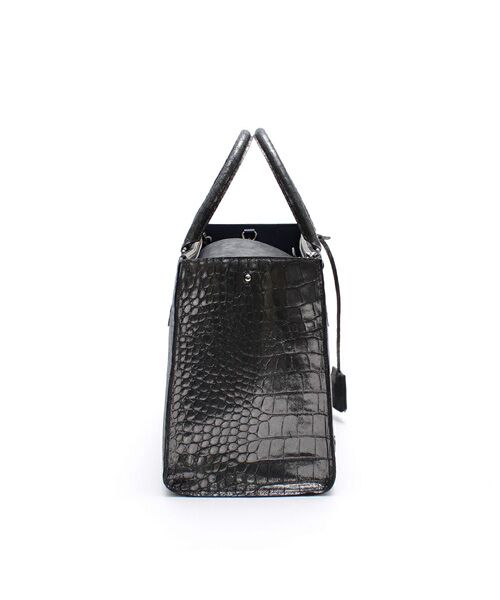 Accesoires De Mademoiselle / アクセソワ・ドゥ・マドモワゼル トートバッグ | ヴィッテリグリシャムウェンディ/クリスタルソーイングWジップトート28cm GUNMETAL | 詳細1