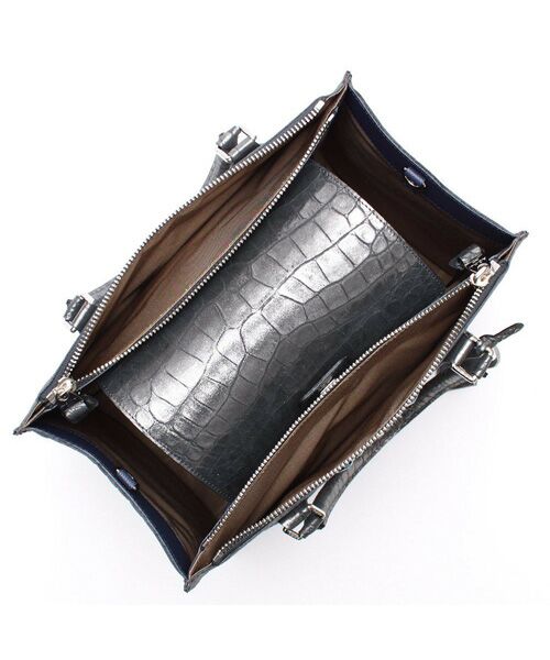 Accesoires De Mademoiselle / アクセソワ・ドゥ・マドモワゼル トートバッグ | ヴィッテリグリシャムウェンディ/クリスタルソーイングWジップトート28cm GUNMETAL | 詳細2