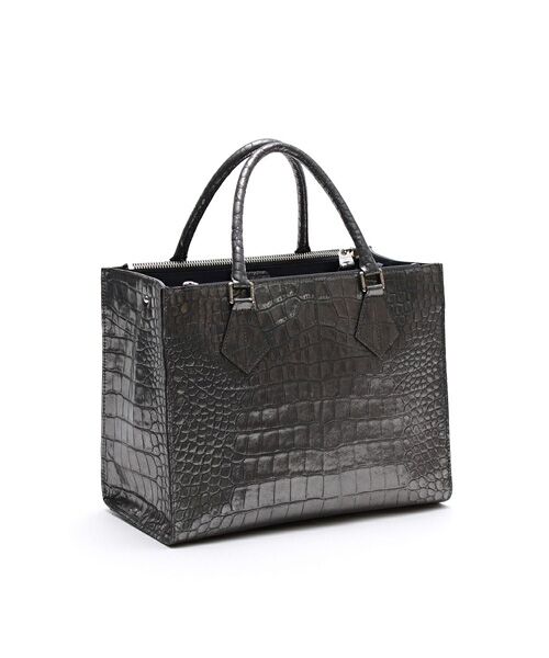 Accesoires De Mademoiselle / アクセソワ・ドゥ・マドモワゼル トートバッグ | ヴィッテリグリシャムウェンディ/クリスタルソーイングWジップトート28cm GUNMETAL | 詳細4