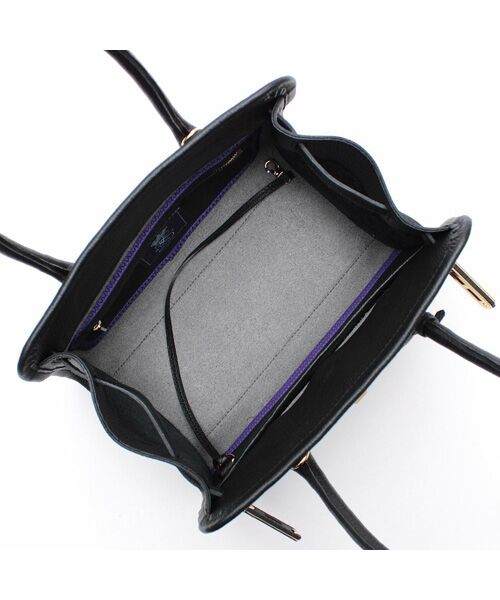 Accesoires De Mademoiselle / アクセソワ・ドゥ・マドモワゼル トートバッグ | スエードプラス/マーキス前金具付トート28cm BLACK/SHIKKOKU | 詳細2