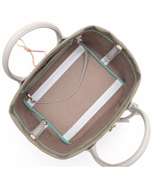 Accesoires De Mademoiselle / アクセソワ・ドゥ・マドモワゼル トートバッグ | スエードプラス/マーキスショルダーストラップ付トート21cm FANGO/SHIROGANE | 詳細3