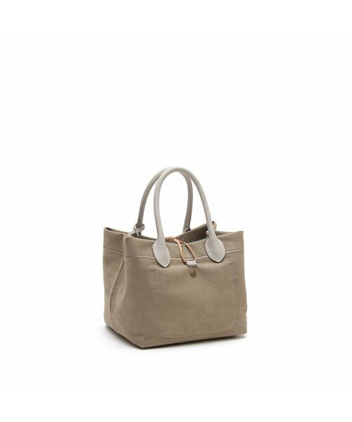 Accesoires De Mademoiselle / アクセソワ・ドゥ・マドモワゼル トートバッグ | スエードプラス/マーキスショルダーストラップ付トート21cm FANGO/SHIROGANE | 詳細4