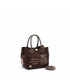 Accesoires De Mademoiselle / アクセソワ・ドゥ・マドモワゼル トートバッグ | スエードプラス/マーキスショルダーストラップ付トート21cm　MORO/BENIKESHI