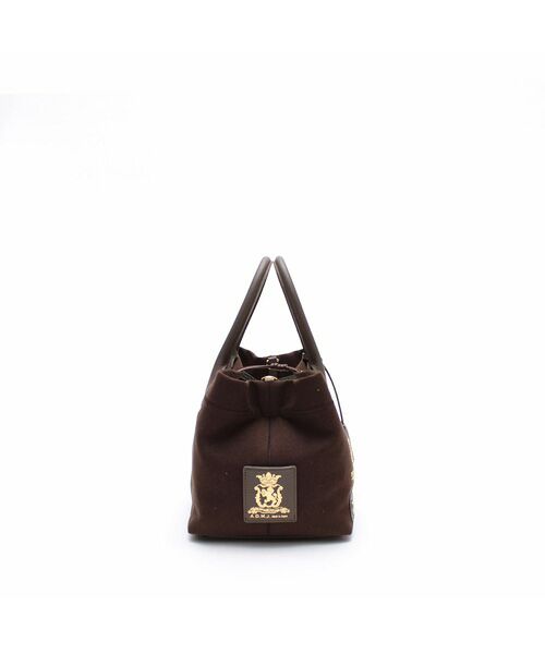 Accesoires De Mademoiselle / アクセソワ・ドゥ・マドモワゼル トートバッグ | スエードプラス/マーキスショルダーストラップ付トート21cm MORO/BENIKESHI | 詳細1