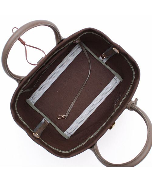 Accesoires De Mademoiselle / アクセソワ・ドゥ・マドモワゼル トートバッグ | スエードプラス/マーキスショルダーストラップ付トート21cm MORO/BENIKESHI | 詳細2