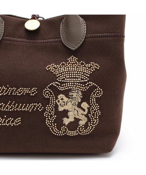 Accesoires De Mademoiselle / アクセソワ・ドゥ・マドモワゼル トートバッグ | スエードプラス/マーキスショルダーストラップ付トート21cm MORO/BENIKESHI | 詳細5