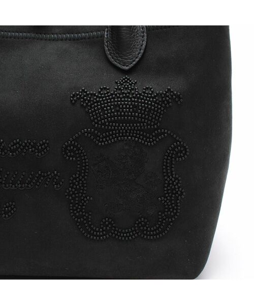 Accesoires De Mademoiselle / アクセソワ・ドゥ・マドモワゼル トートバッグ | スエードプラス/マーキスショルダーストラップ付トート25cm BLACK/SHIKKOKU | 詳細5