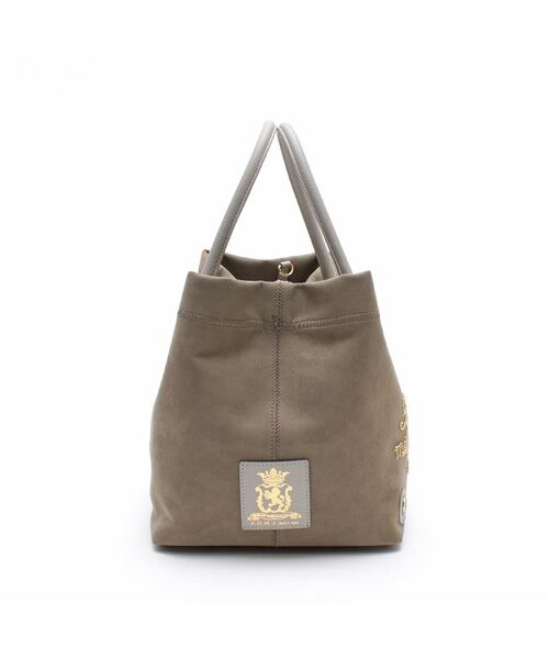 Accesoires De Mademoiselle / アクセソワ・ドゥ・マドモワゼル トートバッグ | スエードプラス/マーキスショルダーストラップ付トート25cm　FANGO/SHIROGANE | 詳細1