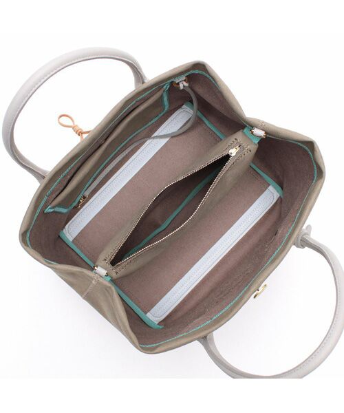 Accesoires De Mademoiselle / アクセソワ・ドゥ・マドモワゼル トートバッグ | スエードプラス/マーキスショルダーストラップ付トート25cm　FANGO/SHIROGANE | 詳細2