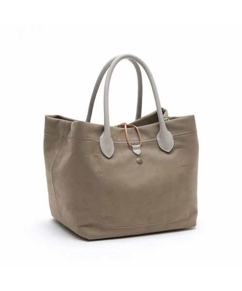 Accesoires De Mademoiselle / アクセソワ・ドゥ・マドモワゼル トートバッグ | スエードプラス/マーキスショルダーストラップ付トート25cm　FANGO/SHIROGANE | 詳細3