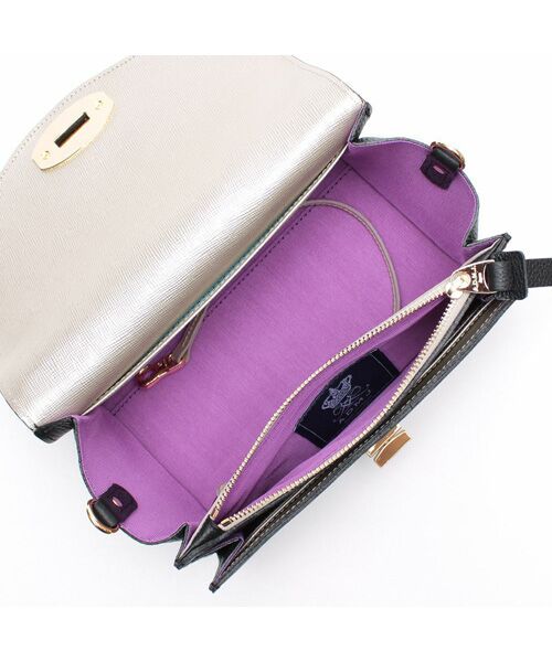 Accesoires De Mademoiselle / アクセソワ・ドゥ・マドモワゼル ショルダーバッグ | チェルボラウンドクラッチショルダー　NERO | 詳細2