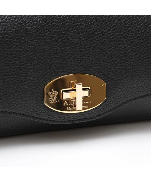 Accesoires De Mademoiselle / アクセソワ・ドゥ・マドモワゼル ショルダーバッグ | チェルボラウンドクラッチショルダー　NERO | 詳細4