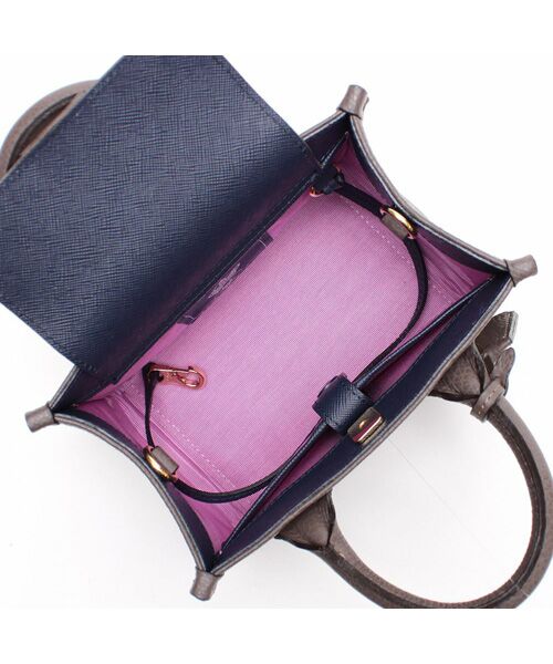 Accesoires De Mademoiselle / アクセソワ・ドゥ・マドモワゼル トートバッグ | チェルボヘリ巻きトート25cm SMOG | 詳細2