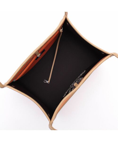 Accesoires De Mademoiselle / アクセソワ・ドゥ・マドモワゼル トートバッグ | マジックライト/センターリボンベルボトムトートL　MANGO/MARRON | 詳細3