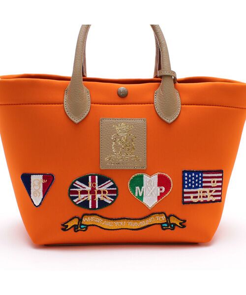 Accesoires De Mademoiselle / アクセソワ・ドゥ・マドモワゼル トートバッグ | マジックライト/フラッグワッペントート21cm(Dカン付) MANGO、M | 詳細4