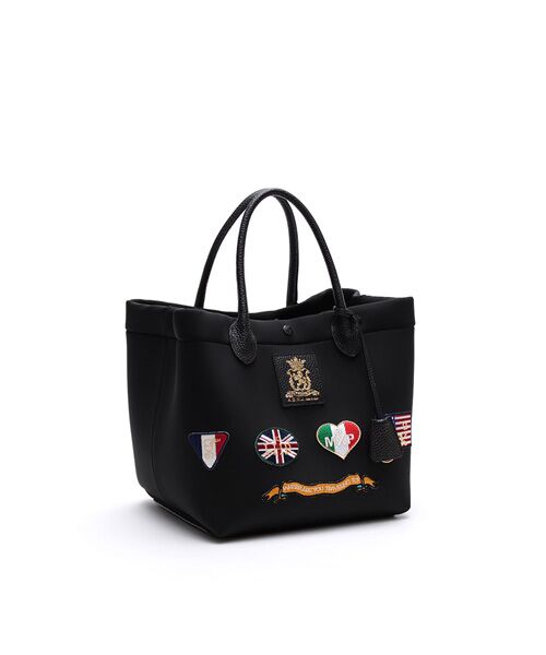 Accesoires De Mademoiselle / アクセソワ・ドゥ・マドモワゼル トートバッグ | マジックライト/フラッグワッペントート25cm NEGRO、A(NEGRO、A)