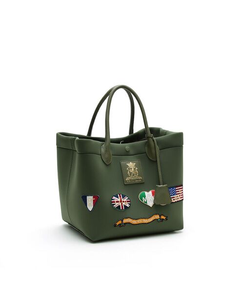 Accesoires De Mademoiselle / アクセソワ・ドゥ・マドモワゼル トートバッグ | マジックライト/フラッグワッペントート25cm KHAKI、L(KHAKI、L)