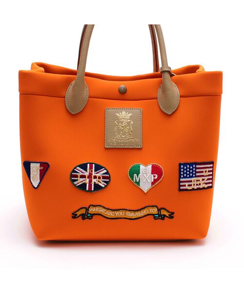 マジックライト/フラッグワッペントート25cm MANGO、M （トート