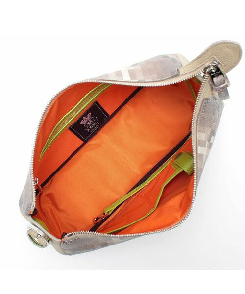 Accesoires De Mademoiselle / アクセソワ・ドゥ・マドモワゼル ショルダーバッグ | スネーク型押し/ソフトワンショルダー　SAND/SHIRACHA | 詳細1